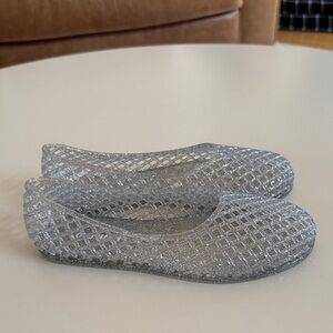 Old Navy Silver Sparkle Jelly Kids Sandals